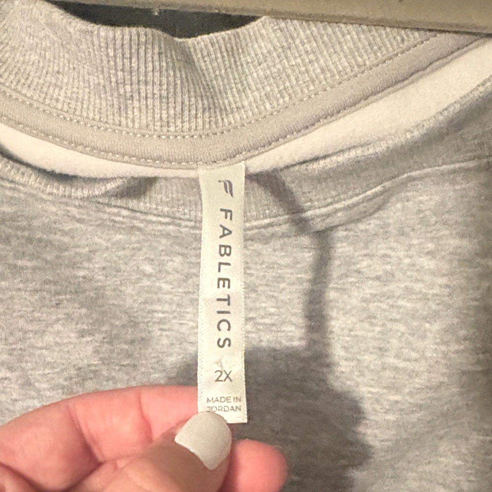 Fabletics Light Gray Sweatshirt - image 2